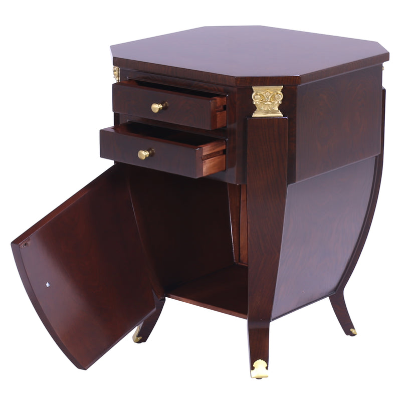 ART DECO BOMBE NIGHT STAND