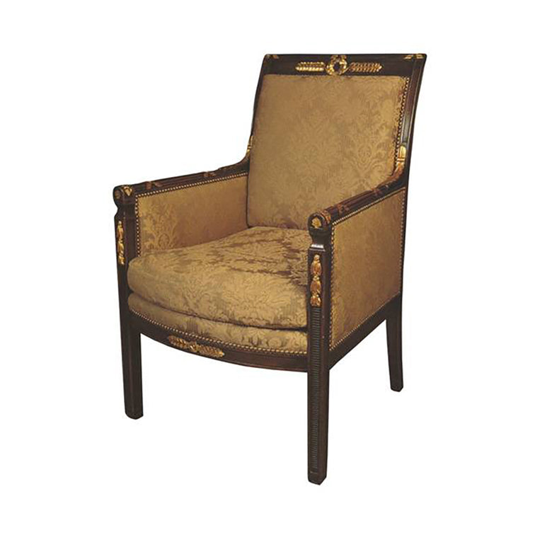 HAND CARVED DIRECTOIRE ARMCHAIR