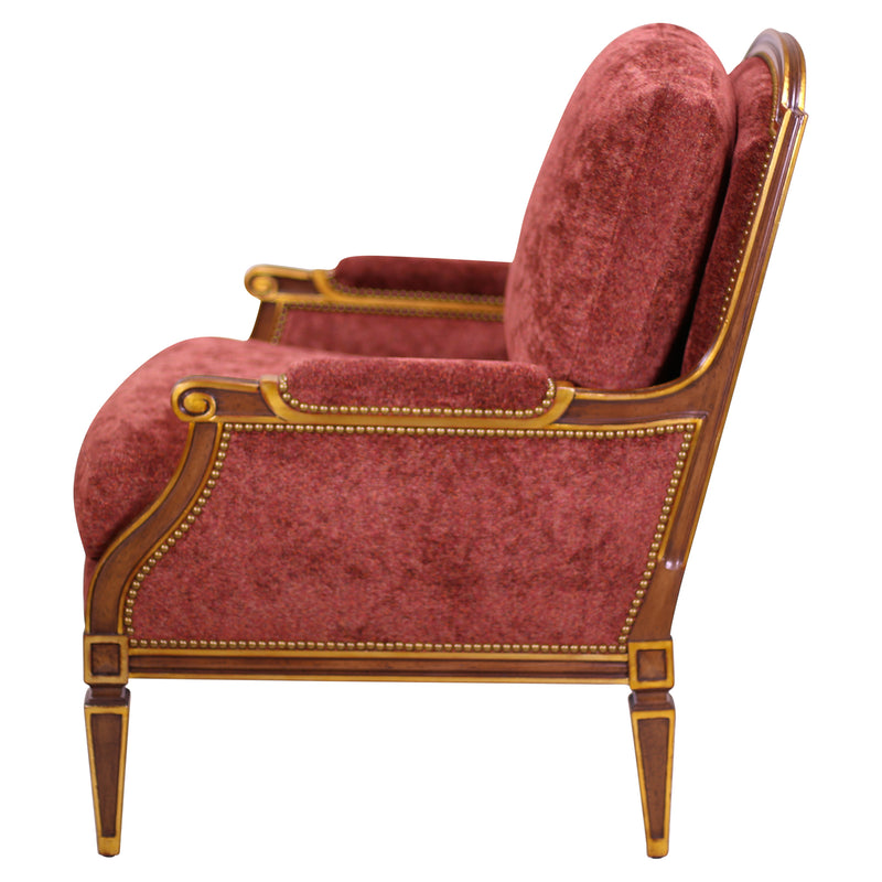 LOUIS XVI STYLE PILLOWBACK CHAIR