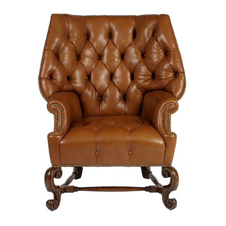 FULLY TUFTED CAROLEAN COWL WING CHAIR – William Switzer