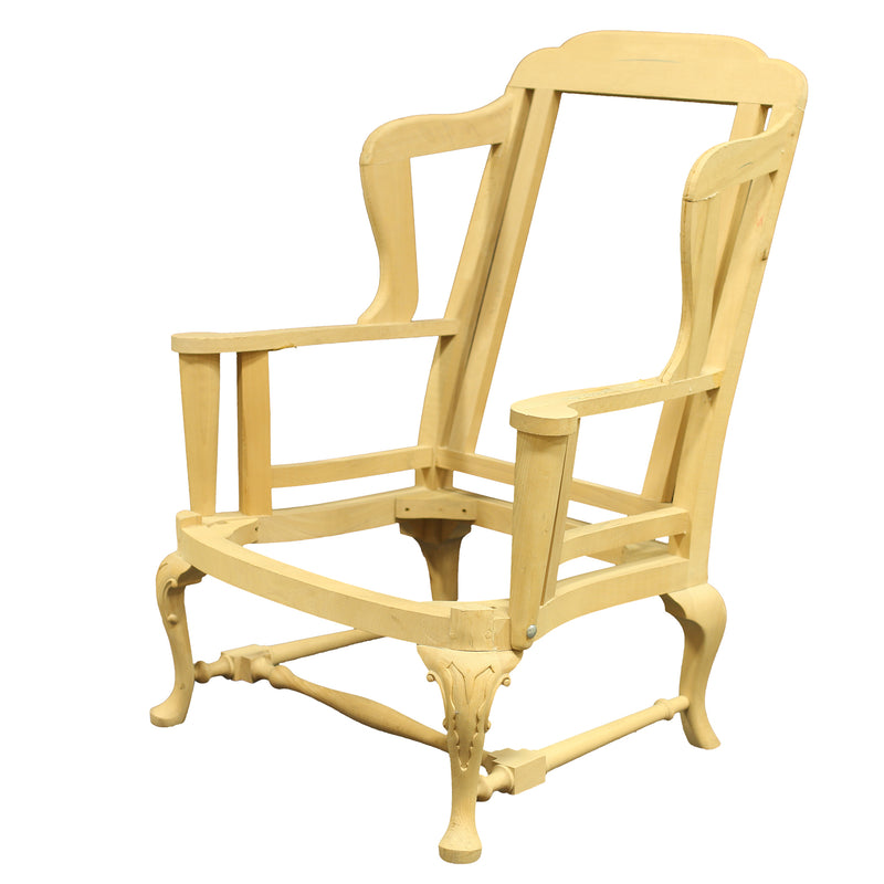 QUEEN ANNE WING CHAIR RAW FRAME