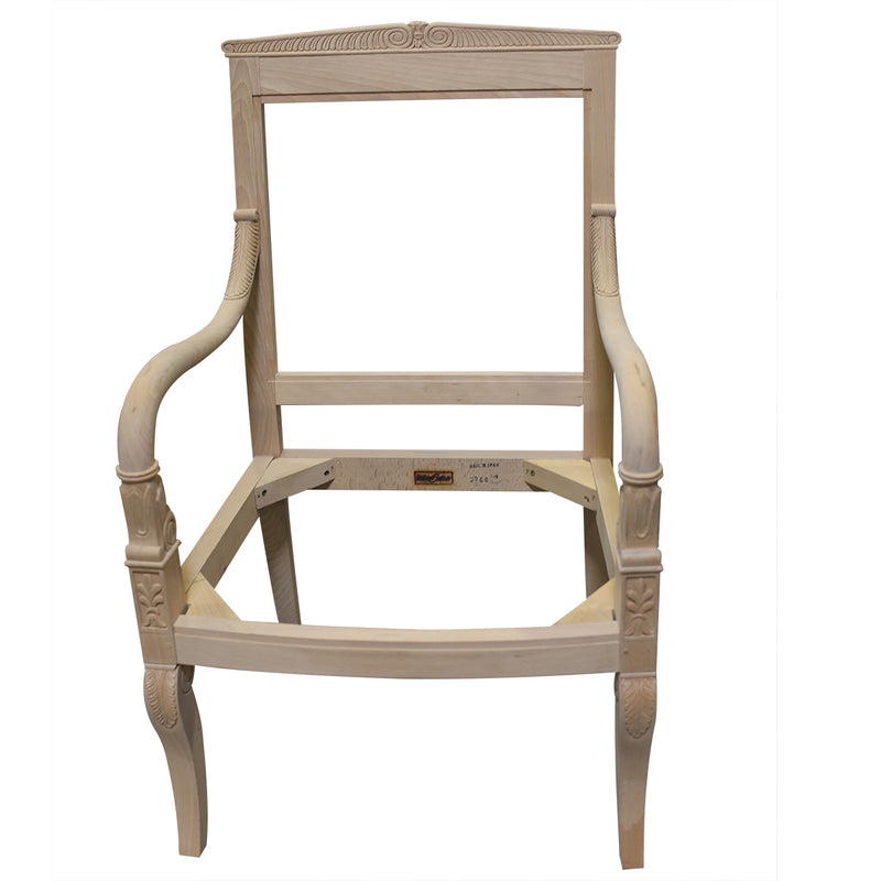 FRENCH EMPIRE OCCASIONAL CHAIR RAW FRAME
