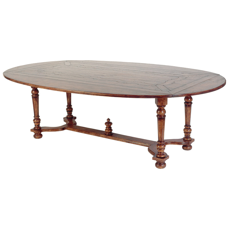 WILLIAM & MARY RECTANGLE TO OVAL DINING TABLE